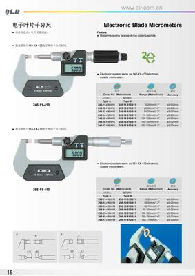 青量数显叶片千分尺